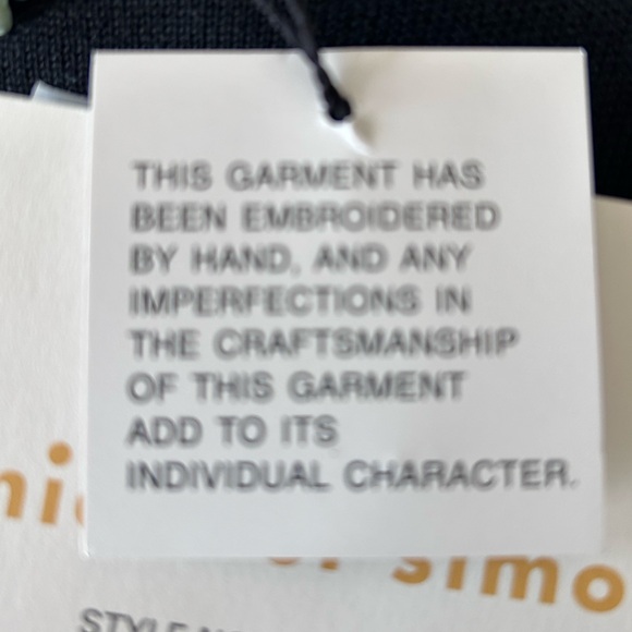 NWT Michael Simon Hand Beaded Natural Turquoise Gem Stone Trim Black Cardigan. L - Picture 4 of 13